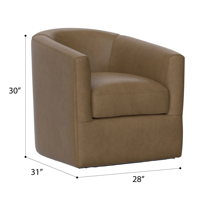 Oliver - Swivel Accent Chair - Mocha