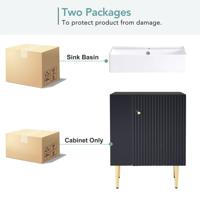 Bathroom Vanity, Combo Cabinet, Bathroom Storage Cabinet, Single Ceramic Sink