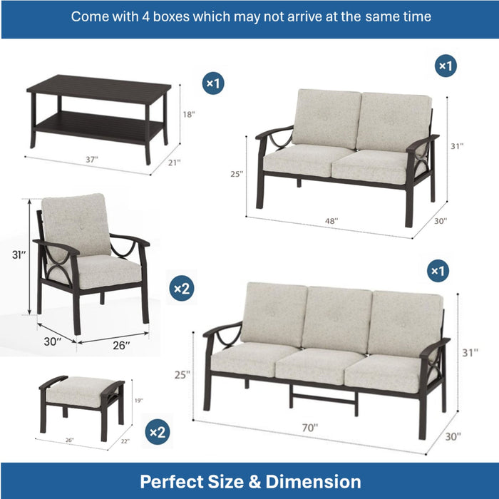Patio Furniture Set & Coffee Table For Backyard