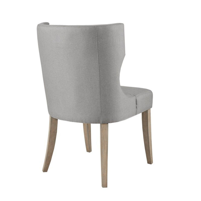 Upholstered Wingback Dining Chair - Light Gray