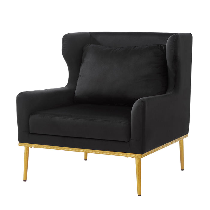 Elegant Curved Armrest Accent Armchair