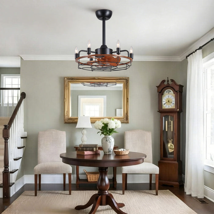 Modern Farmhouse Ceiling Fan, Adjustable Hanging