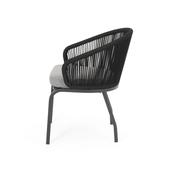 Outdoor Wicker Chair With Powder Coated Iron Legs
