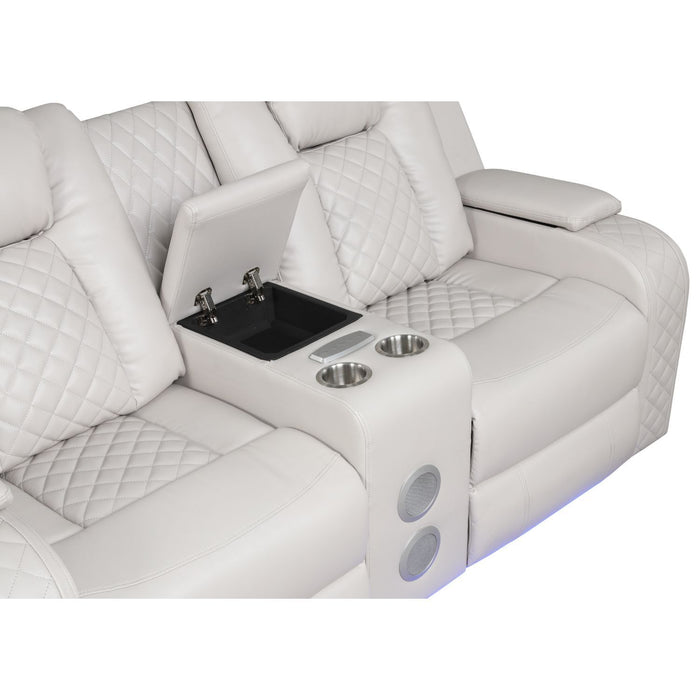 Benz - Power Reclining Loveseat With LED Lighting And Built In USB