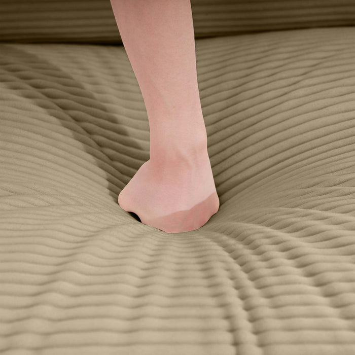 Modern Classic Corduroy Fabric Single Chair Deep Seat Sofa With Pillow