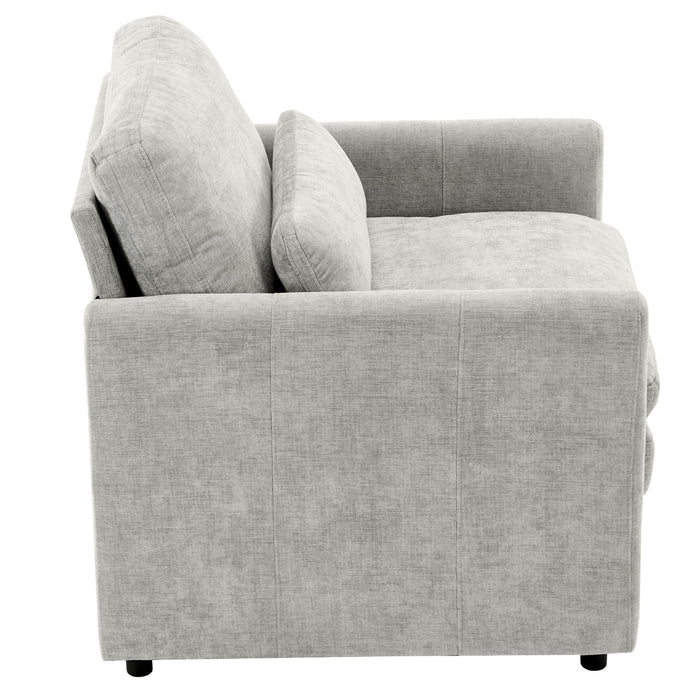 Cozy Upholstered Plush Cushion Armchair For Living Room