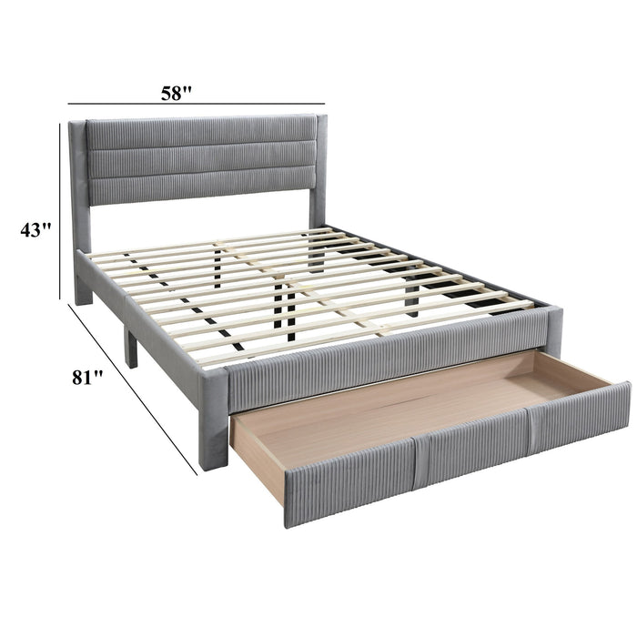 Contemporary Bed With Storage Drawer