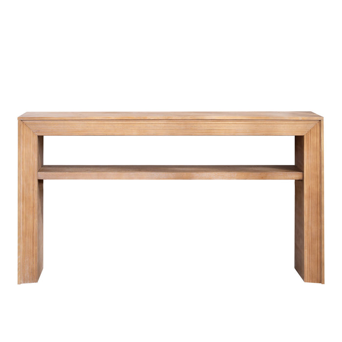 Console Table With Storage Shelf - Antique Natural / Light Natural / Natural