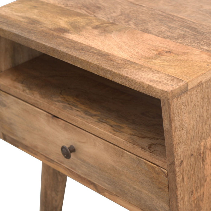 Nightstand With Open Slot - Oak