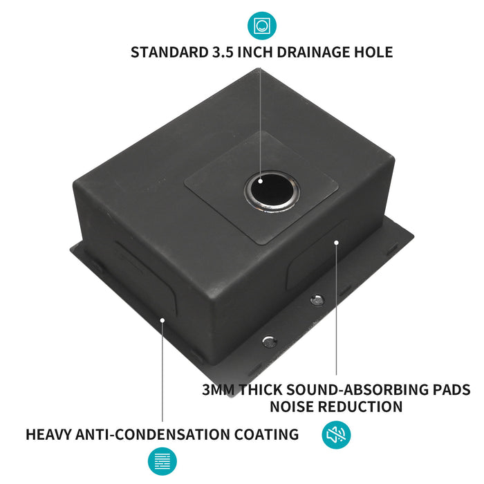 Topmount Kitchen Sink 16 Gauge, Single Bowl