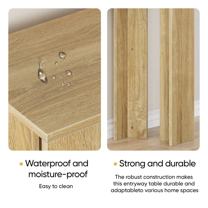 Farmhouse Style Extra Long Walnut Console Table