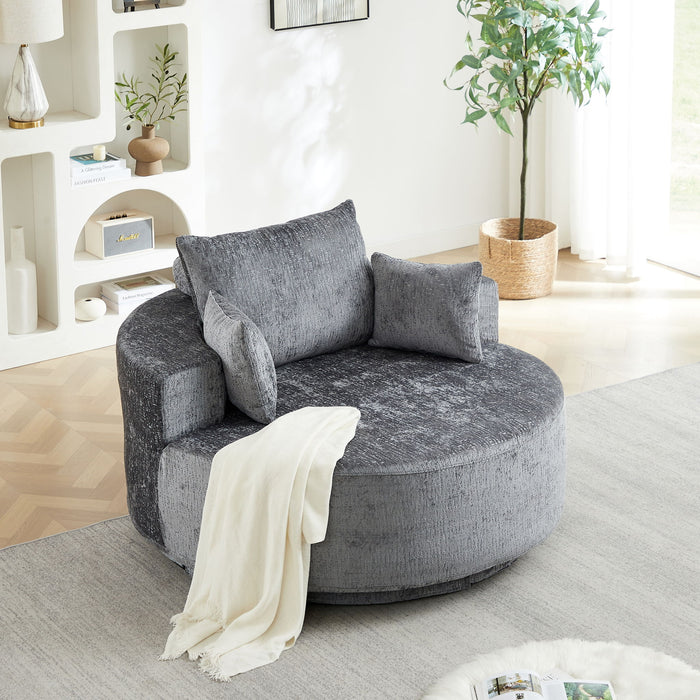 Swivel Chair With Rotating Base For Living Room