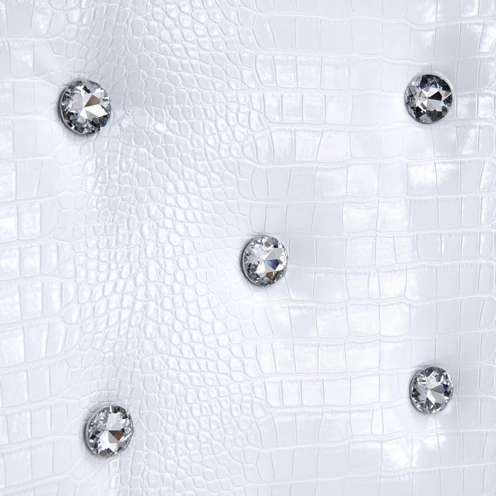 Alligator Skin Upholstered Dining Chairs