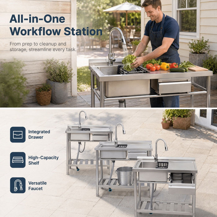 Freestanding Utility Sink With Accents