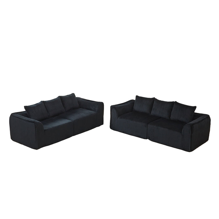 Minimalist Set With Curved Lines & Gently Sloped Backrest
