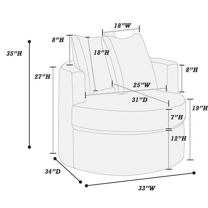 Swivel Upholstered Accent Chair For Living Room