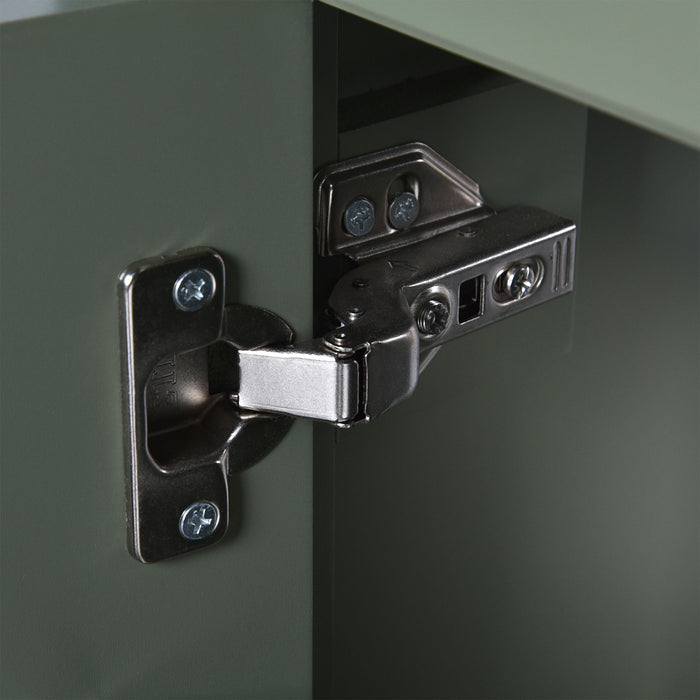 Elegant Bathroom Vanity With Ceramic Sink, Soft Close Doors And Drawers, Double Storage Racks