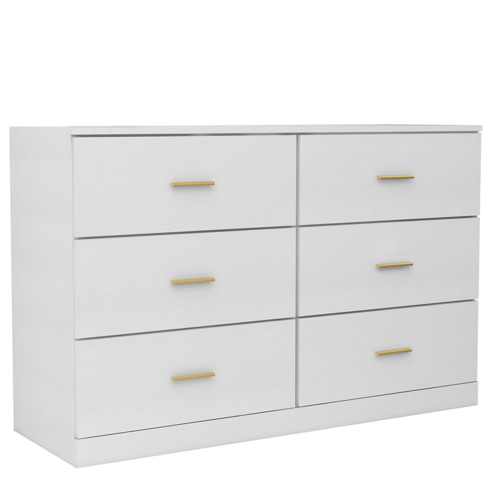 Modern Drawer Dresser For Bedroom, Ample Storage Wide Chest Of Drawers