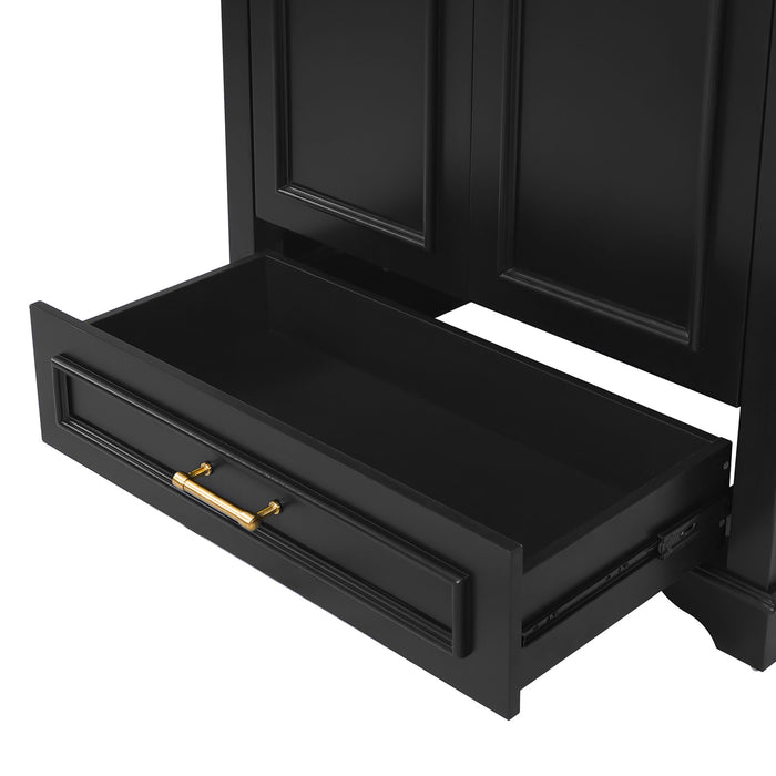 Bathroom Vanity With Sink, Cabinet & 2 Soft Closing Doors & Adjustable Shelf