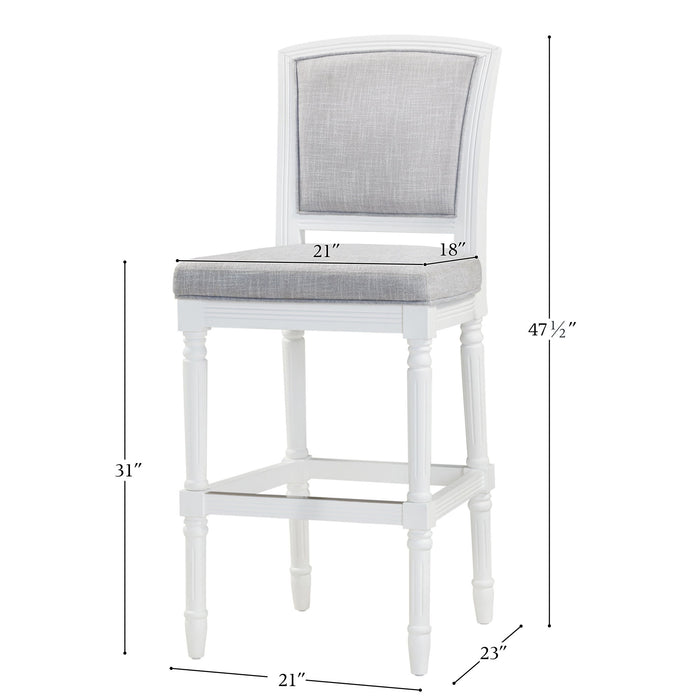 Stool With Upholstered Seat And Back