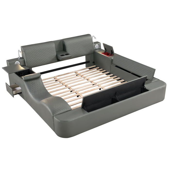 Zoya - Smart Multifunctional Bed, Built In Bluetooth Speakers, USB Charging