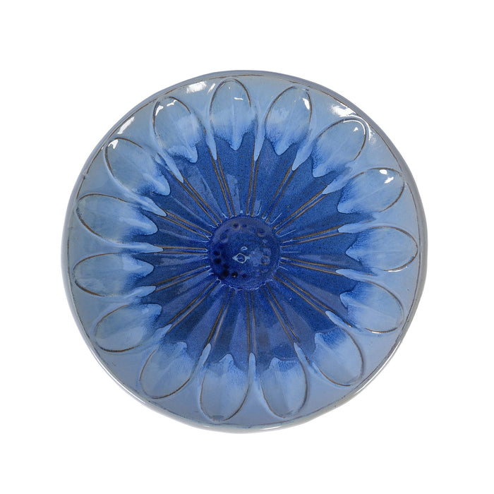 Birdbath For Patio, Garden - Blue Gray