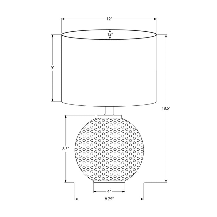 Lighting, Table Lamp, Modern - Gray / Cream