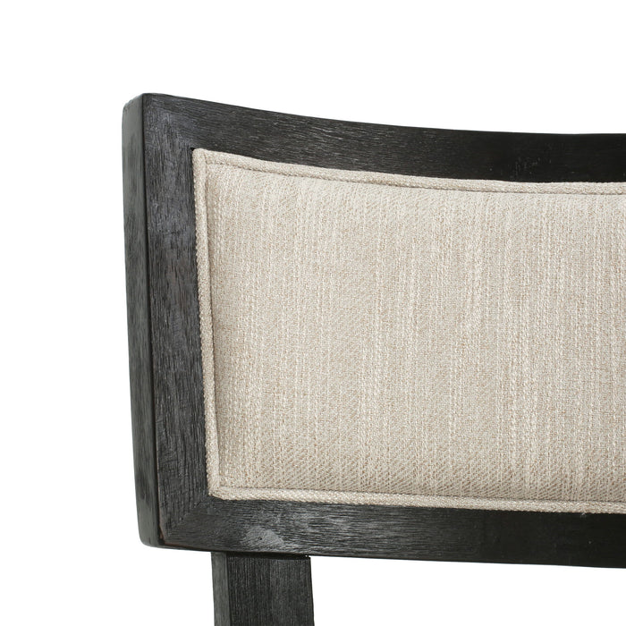 Farmhouse Style Fabric Upholstered Side Dining Chair Set