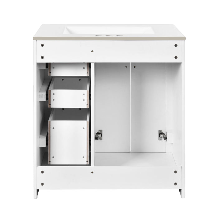 Bathroom Vanity Set With Sink, Storage Cabinet With Drawers & Soft Closing Doors