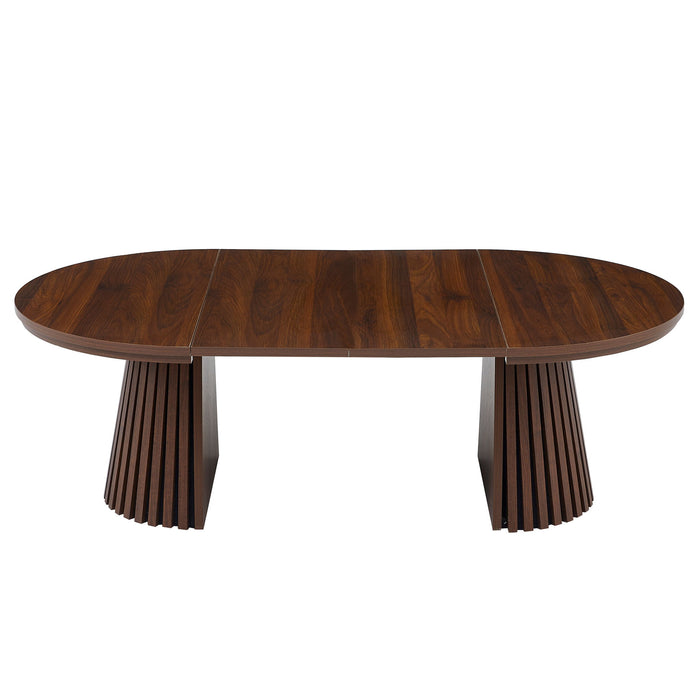 Oval Coffee Table For Living Room - Walnut