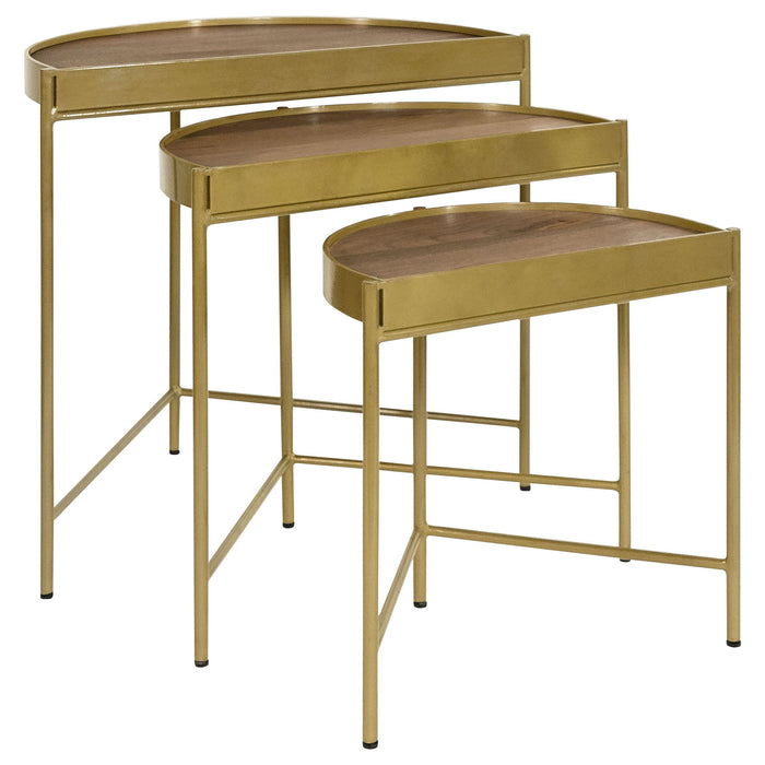 Darlene - 3 Piece Nesting Table Set - Brown