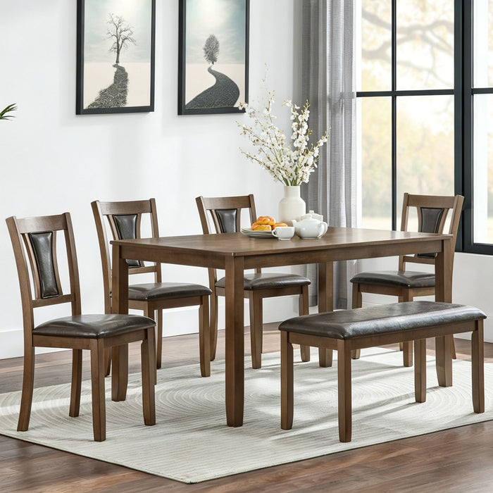 Modern Dining Table Set With Upholstered Chairs