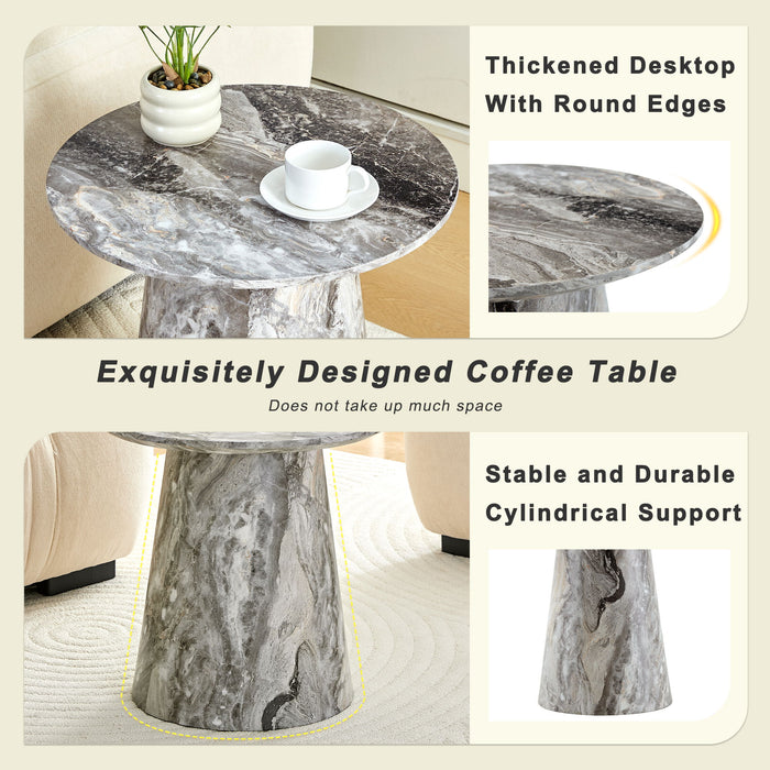 Circular Coffee Table With Adjustable Feet