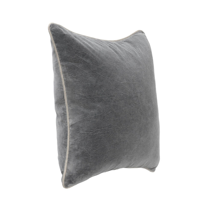 Heirloom Velvet - SLD Pillow - Stone Gray