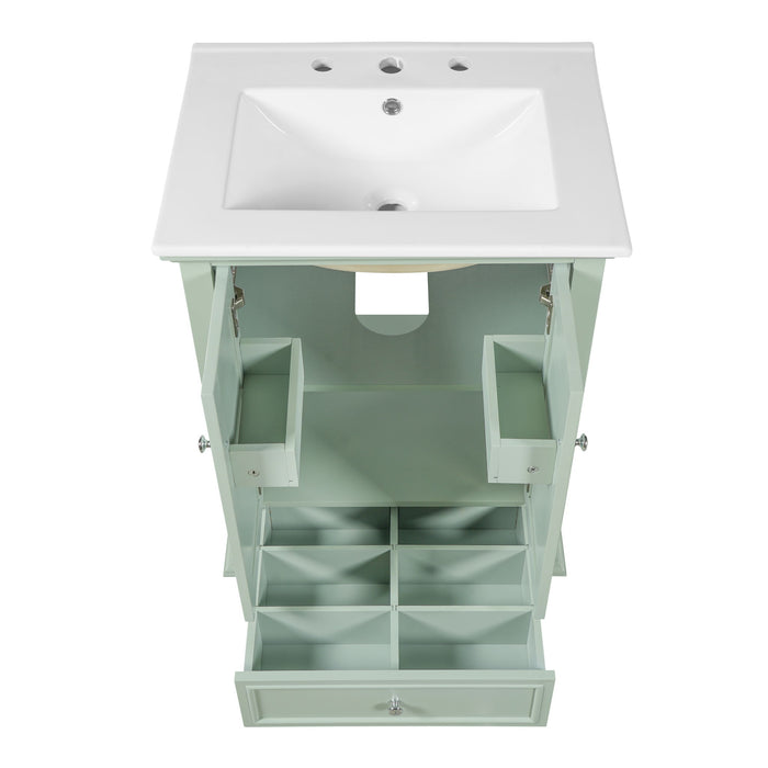 Modern Bathroom Vanity With Sink, Cabinet With Drawer And Dividers, Rectangular Storage Unit