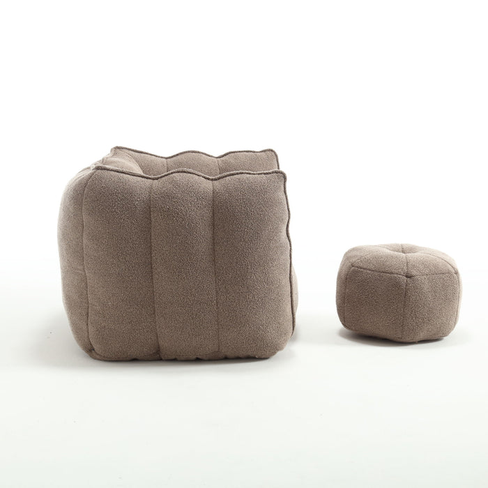 Soft Chenille Bean Bag Chair With High Resilient Foam