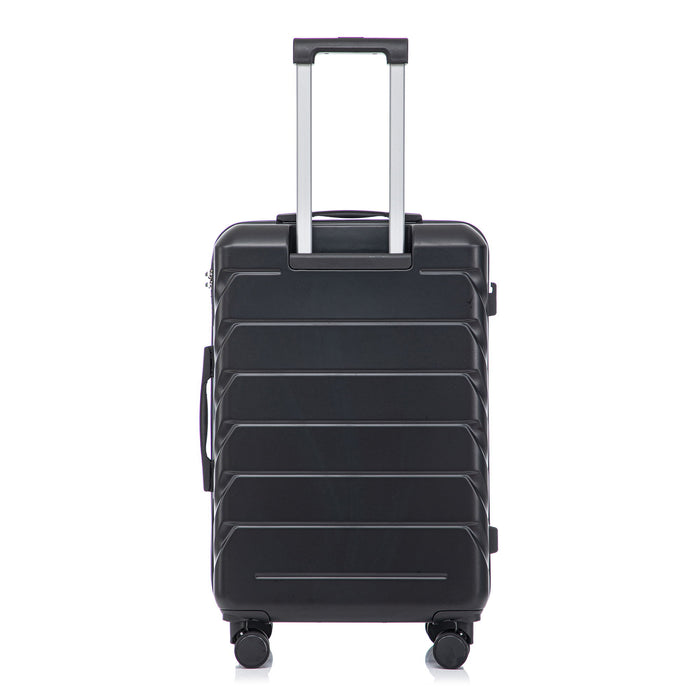 Hard Shell Luggage With Scratch Resistant Surface, 4 Wheels, Combination Lock & Side Hooks