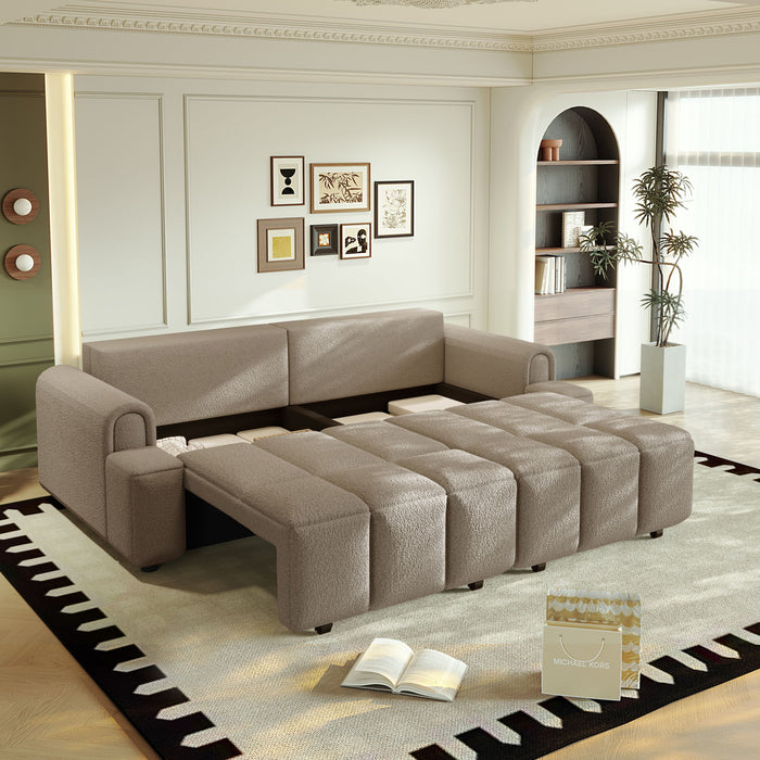 4 Seater Modern Couch With Seats Storage