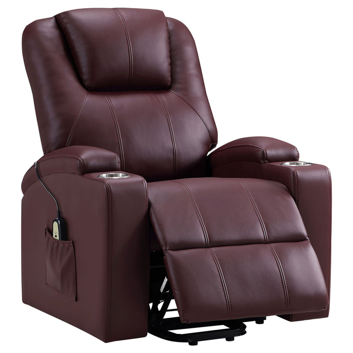 Macklin - Power Lift Massage Recliner With Heat And Dual Cupholders