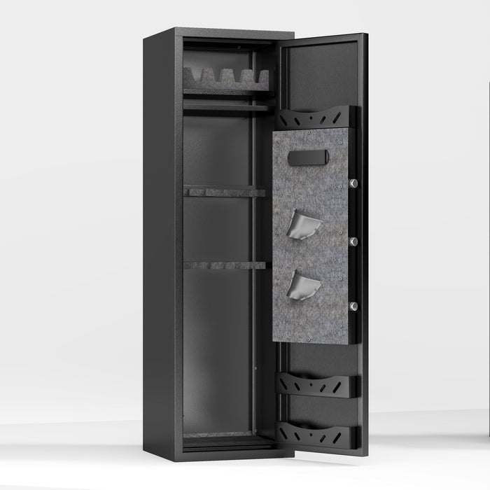 Gun Safe For Rifles & Handguns, Keypad Lock Security Storage Cabinet - Black