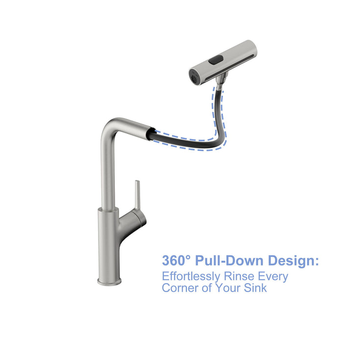 360° Pull Down Kitchen Faucet With 4 Spray Modes