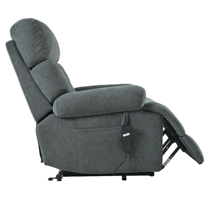 Oversized Power Lift Recliner Chai With Remote Control, Side Pocket, Spacious Seat