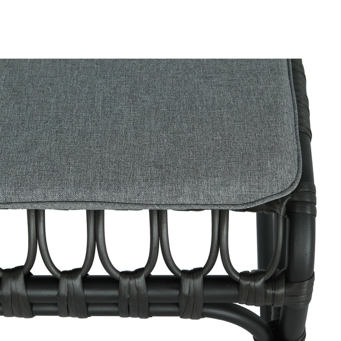 Outdoor Wicker Dining Chairs With Washable Cushion (Set of 2)