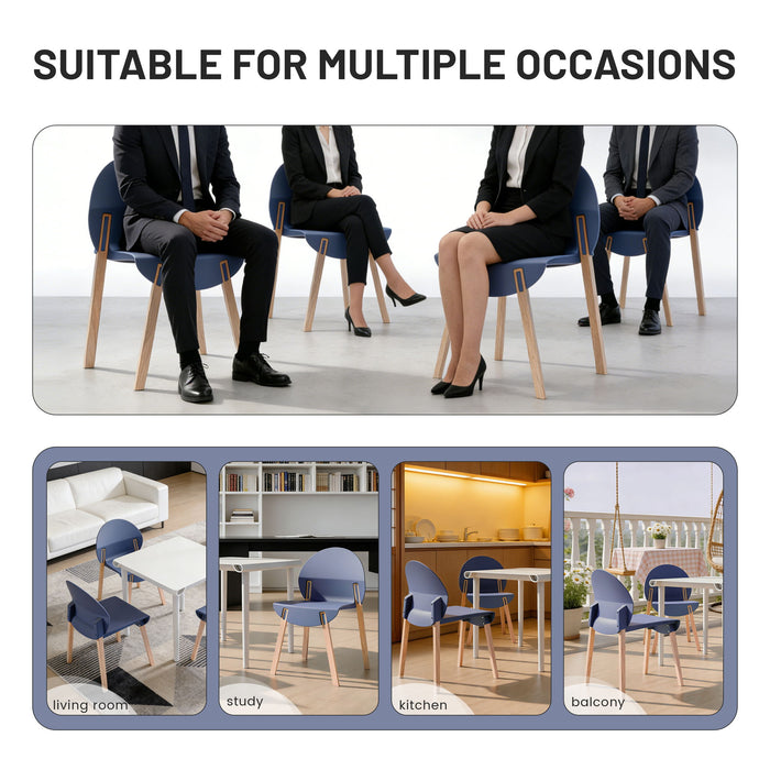 4 Piece Set Of Single Chairs With Long Table