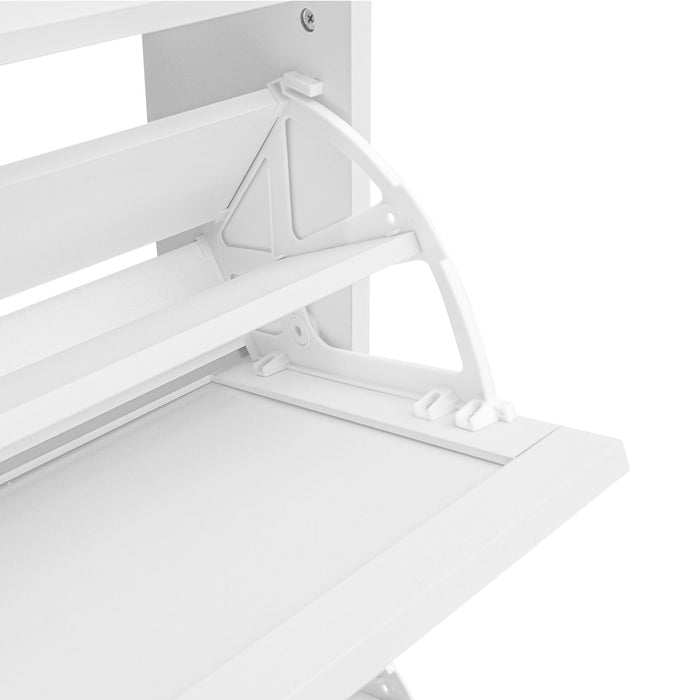 Modern Rattan 3 Door Shoe Rack Cabinet For Entryway