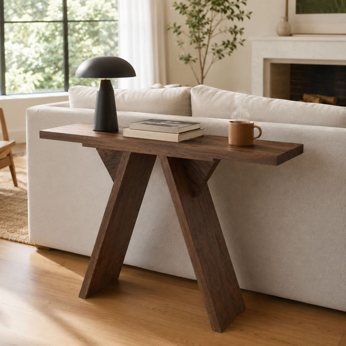 Console Table With V - Shaped Base