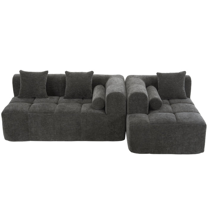 Sectional Free Combined Sofa With 2 Side Pockets