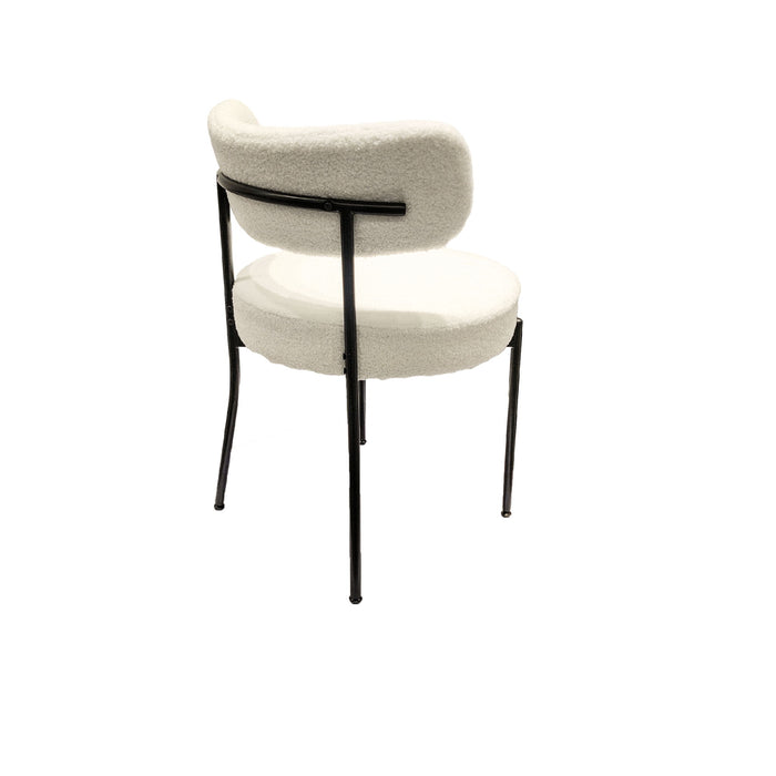 Mid-Century Modern Dining Chair With Curved Backrest