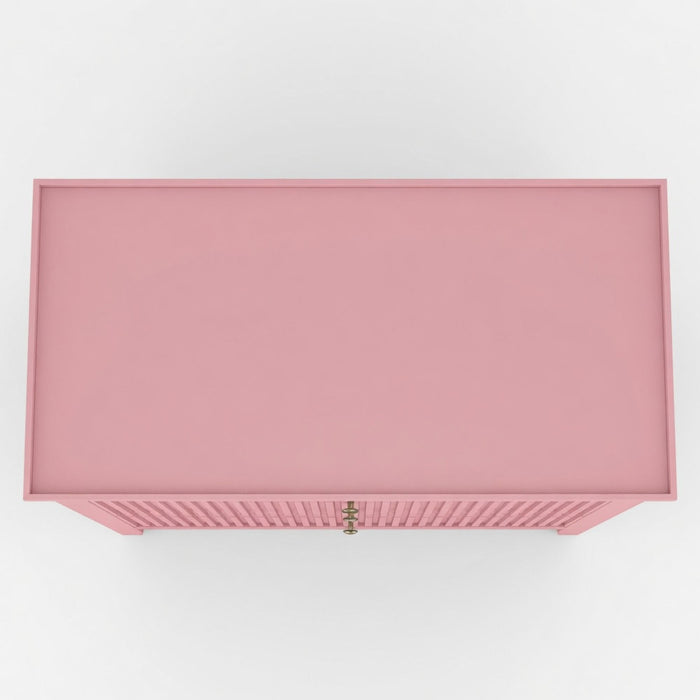 Fluted 3 Drawer Nightstand With Soft Close Slides