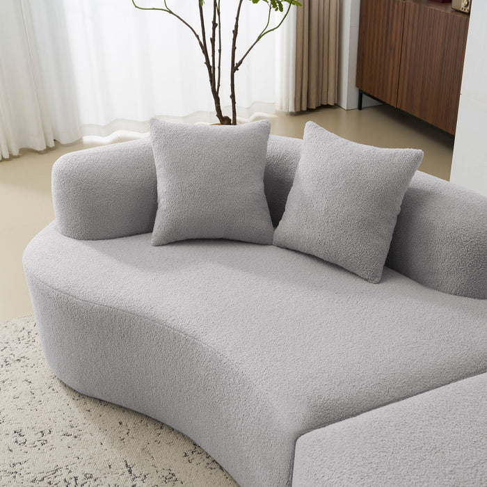 Curved 4 Seater Full Compression Sponge Sofa